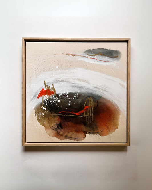 "Something's Cooking" – Mixed-Media-Original inkl. Rahmen