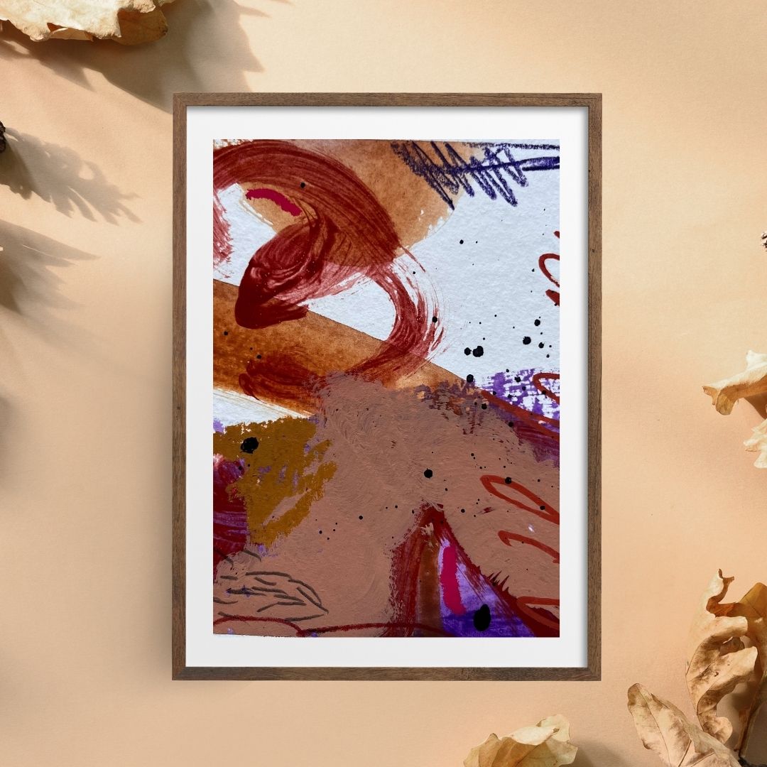 "Falling Out V" – Mixed-Media-Original