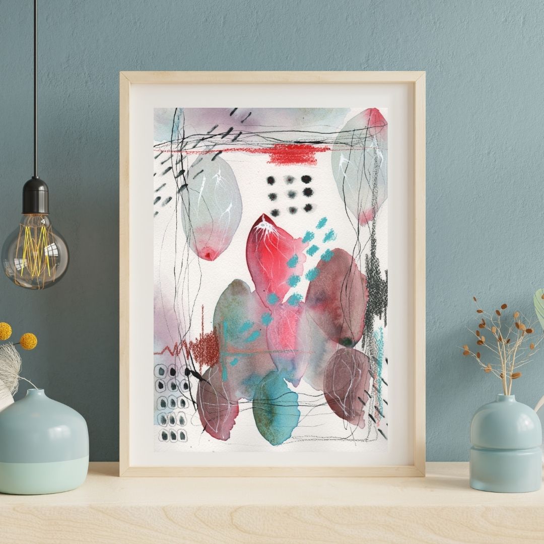 "Hearts" – Mixed media original