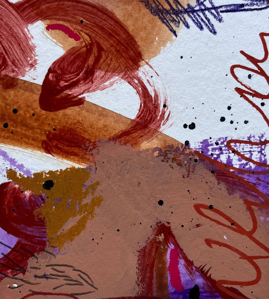 "Falling Out V" – Mixed-Media-Original