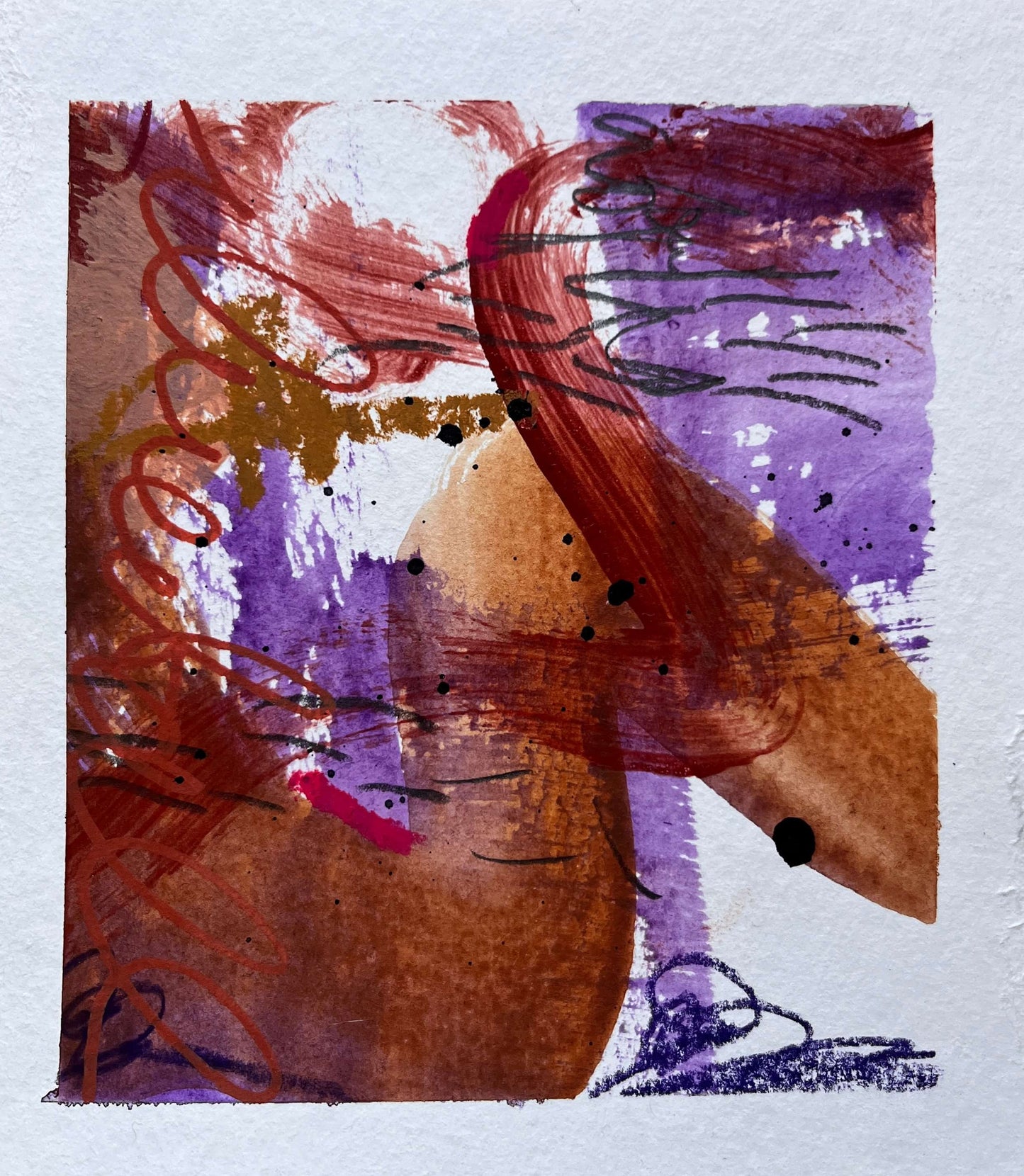 "Falling Out III" – Mixed-Media-Original