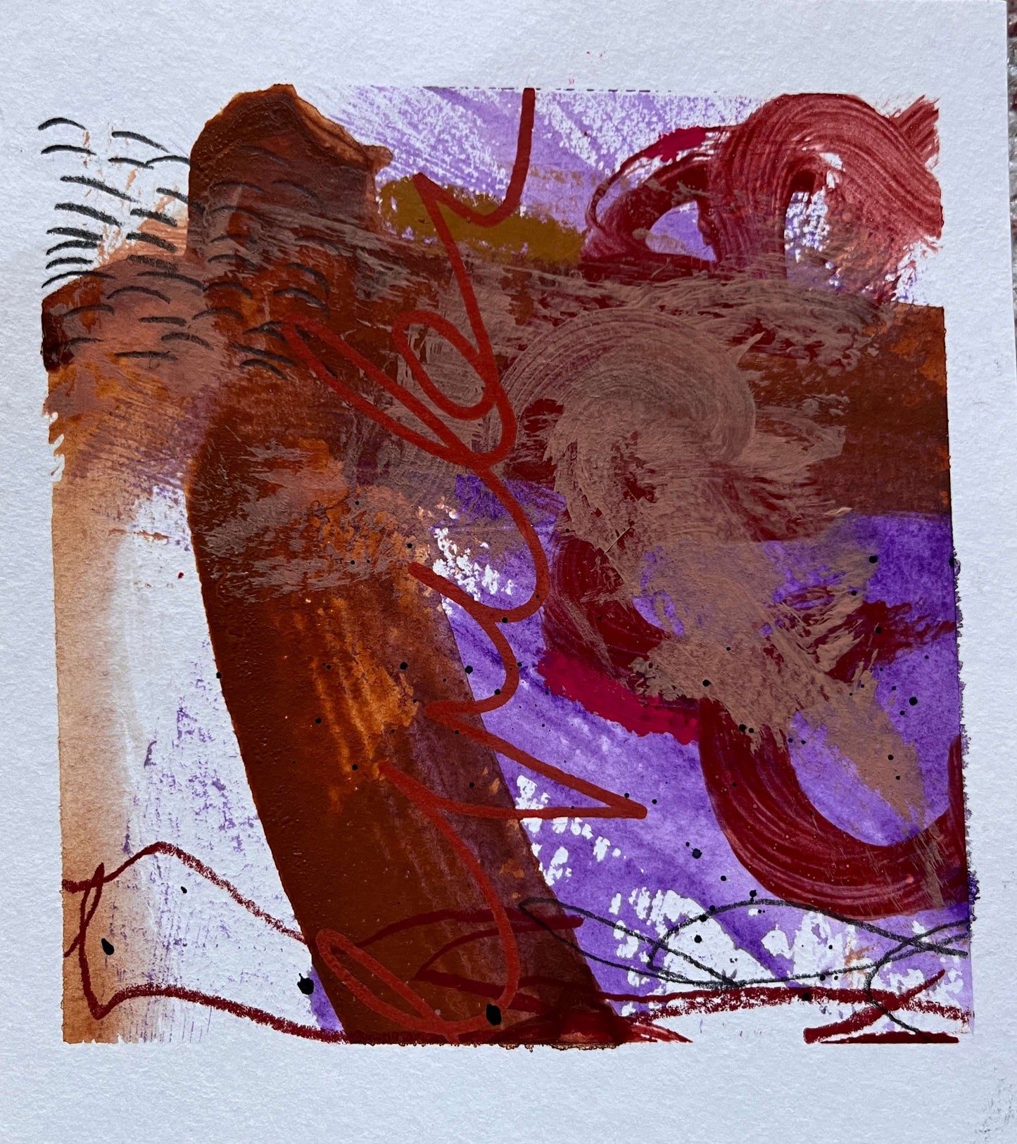 "Falling Out IV" – Mixed-Media-Original