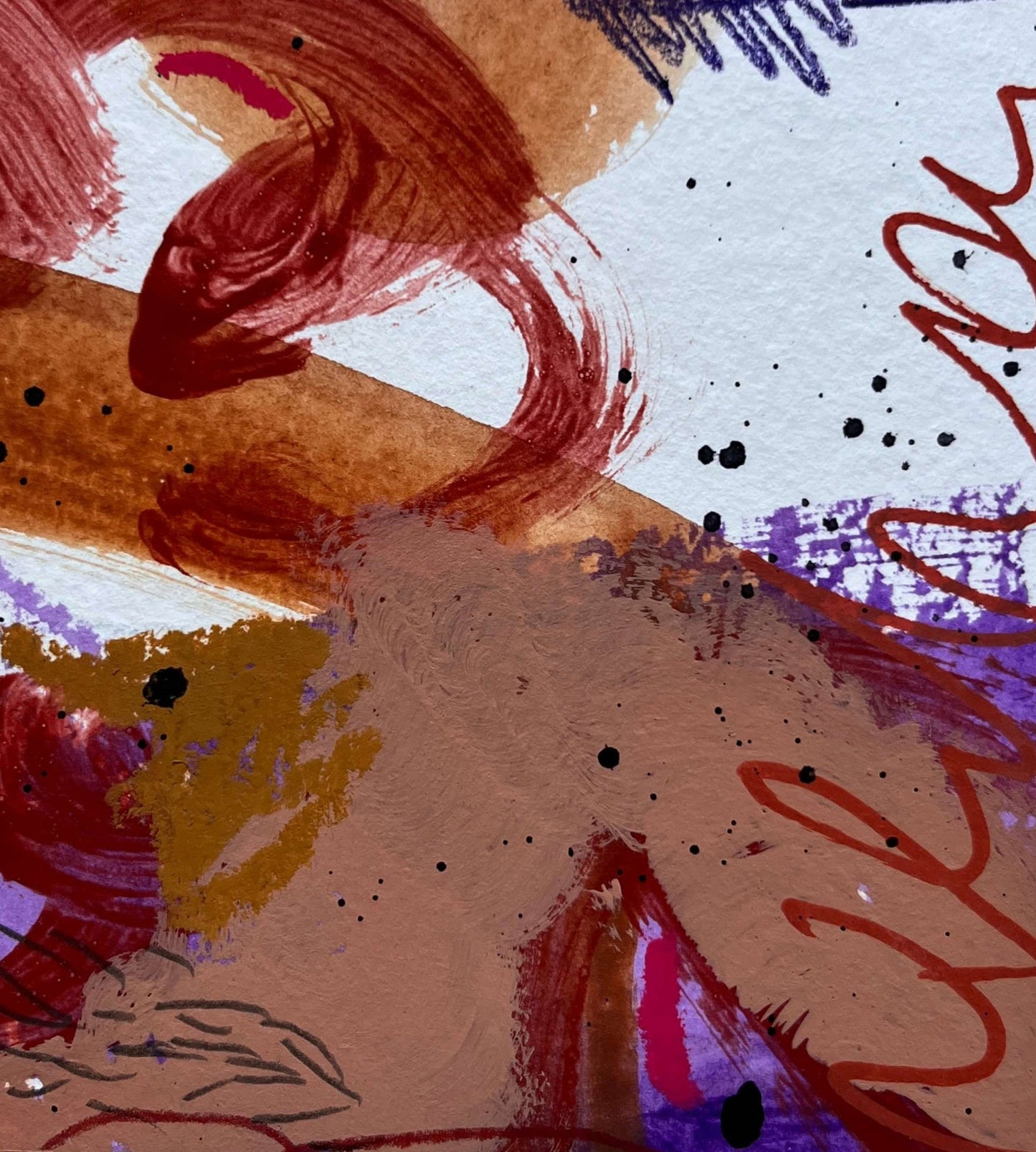 "Falling Out V" – Mixed-Media-Original