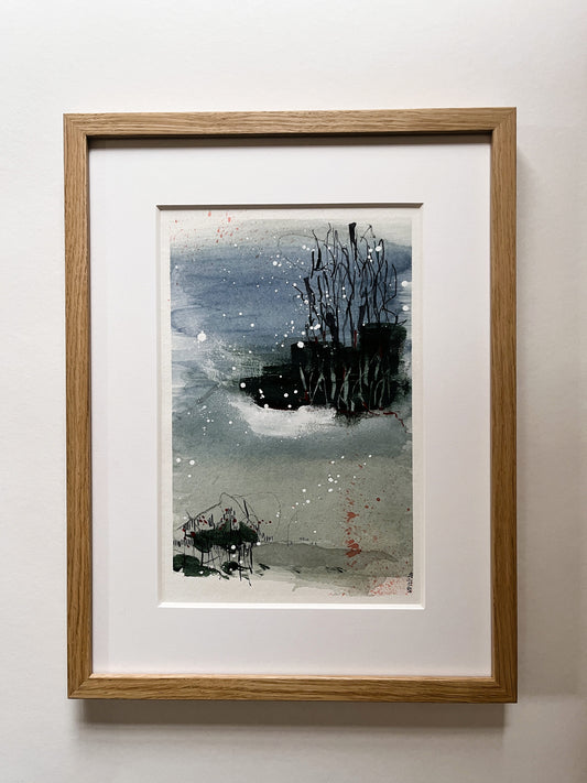 "I'm Just Getting Started" – Mixed-Media-Original inkl. Rahmen