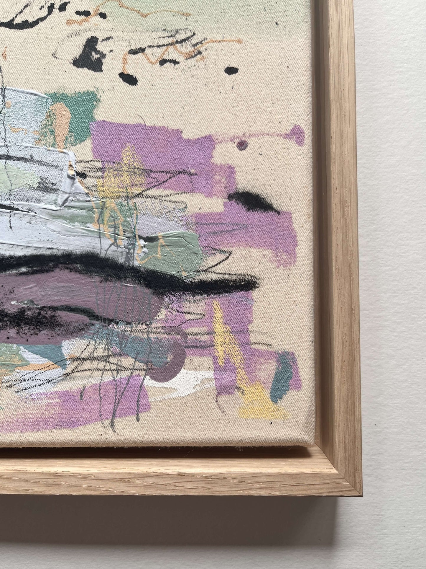 "Waves Unwritten" – Mixed-Media-Original inkl. Rahmen