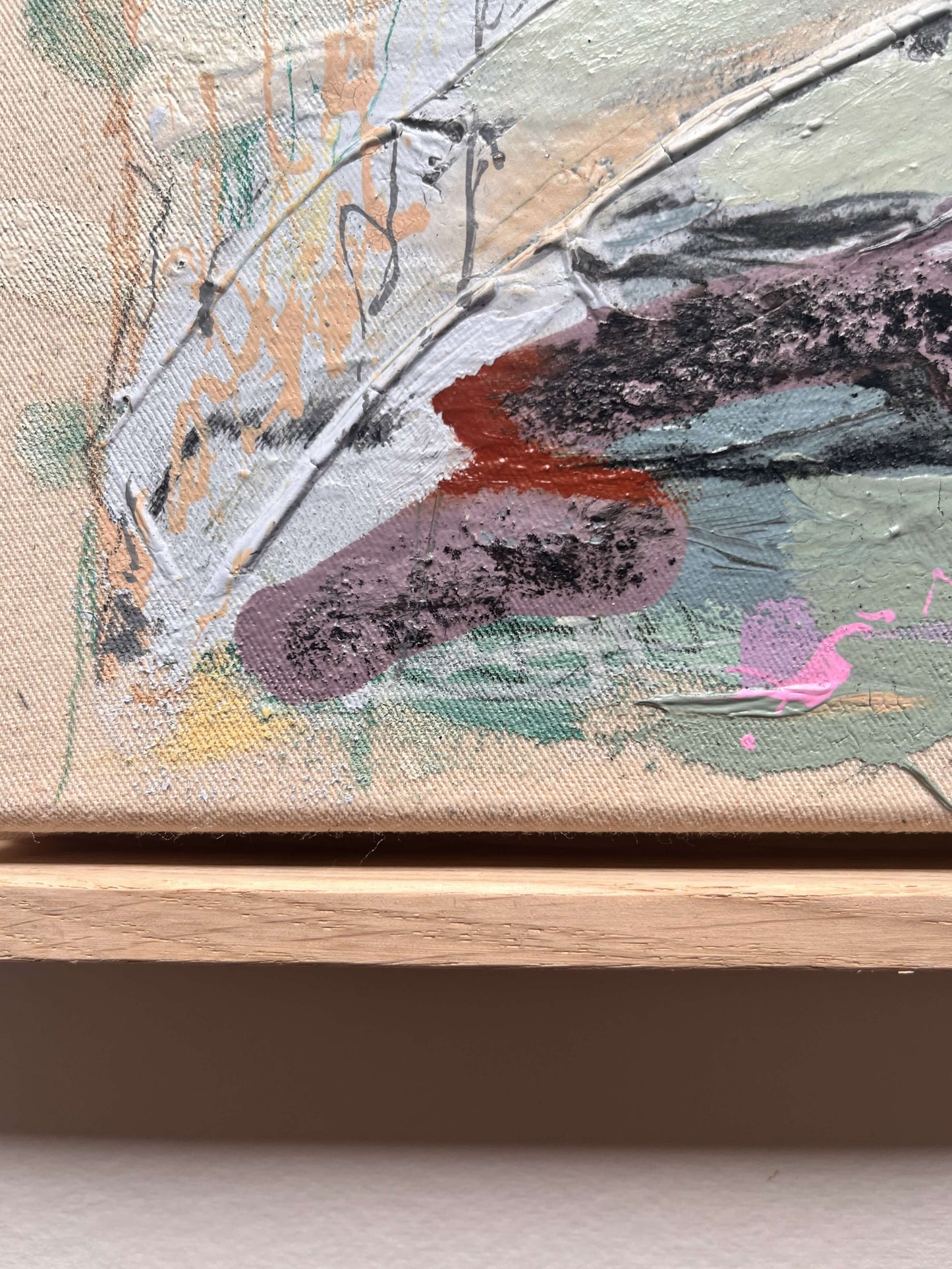 "Waves Unwritten" – Mixed-Media-Original inkl. Rahmen