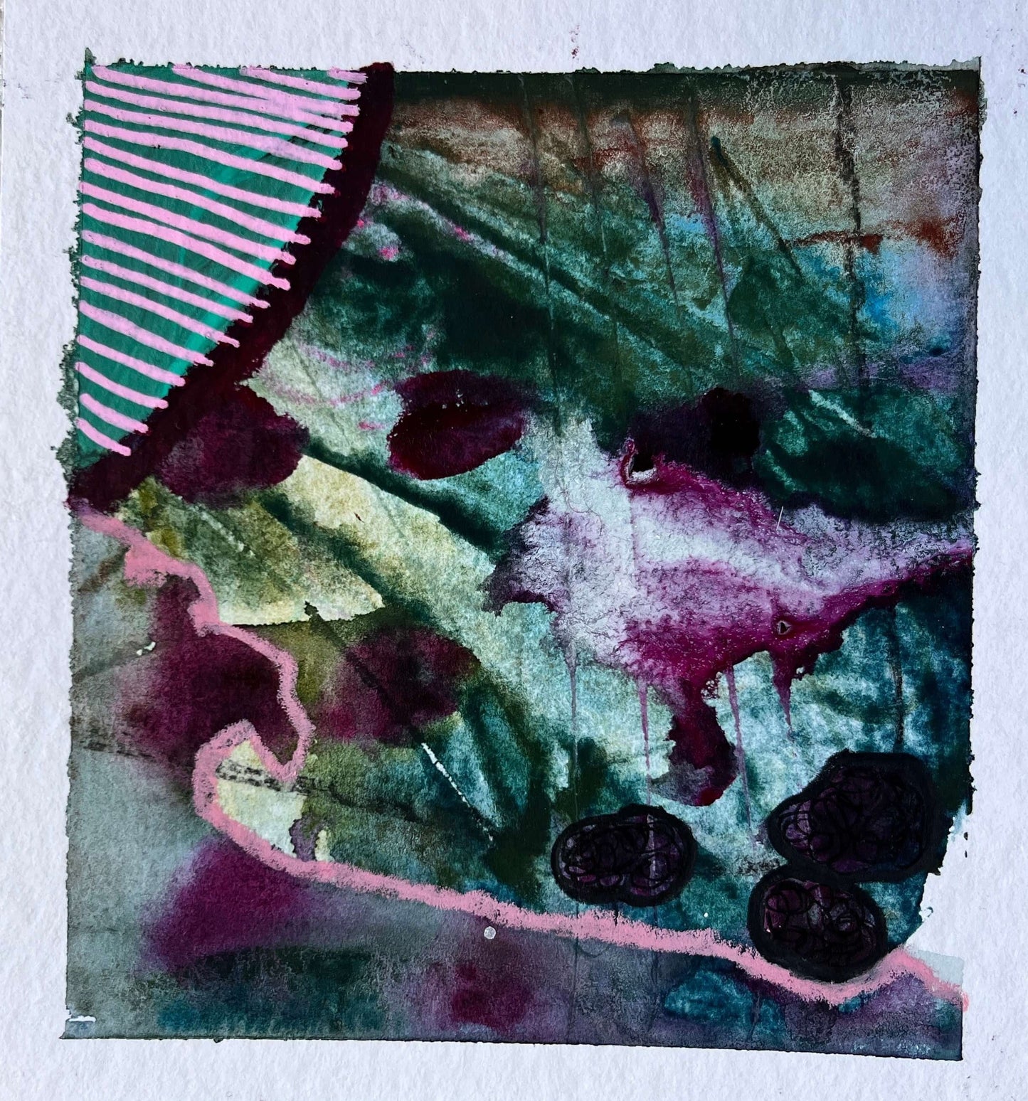 “In The Weeds I” – Mixed media original