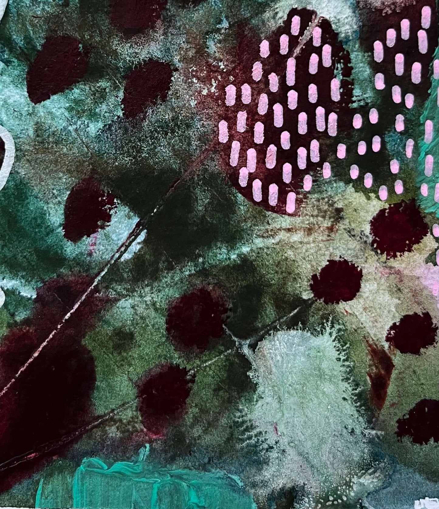 “In The Weeds III” – Mixed media original on paper