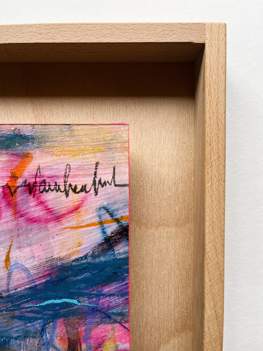 "Tiny Acts of Courage" – Mixed-Media-Original inkl. Rahmen