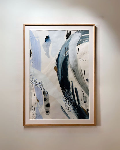 "Tidings" – mixed media original (framed)