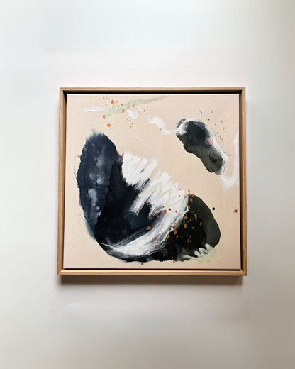 "Hold Me Close" – mixed media original (framed)