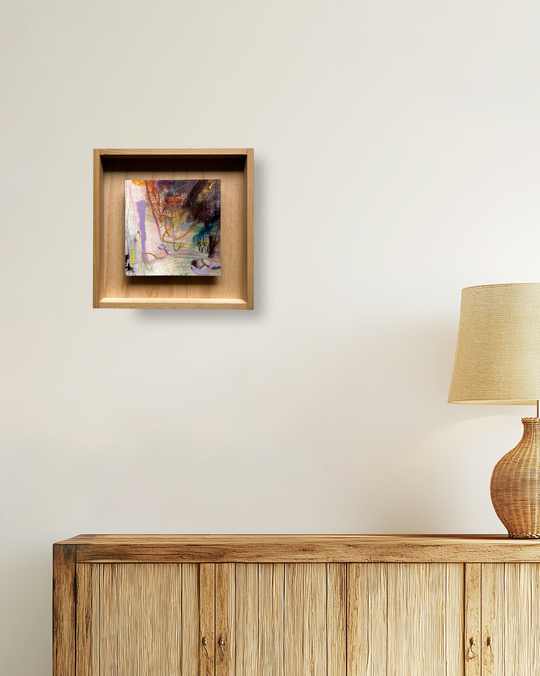 "Whispered Presence" – mixed media original (framed)