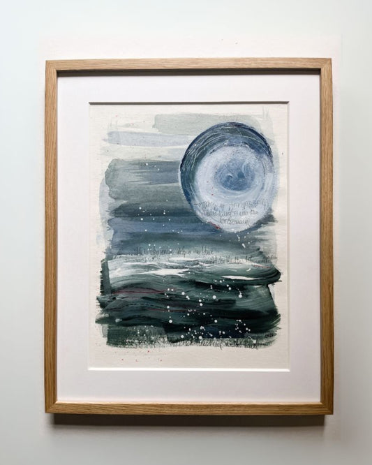 "I See You" – Mixed-Media-Original inkl. Rahmen