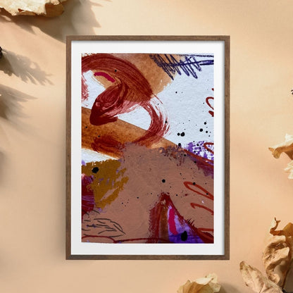 "Falling Out V" – Mixed media original 