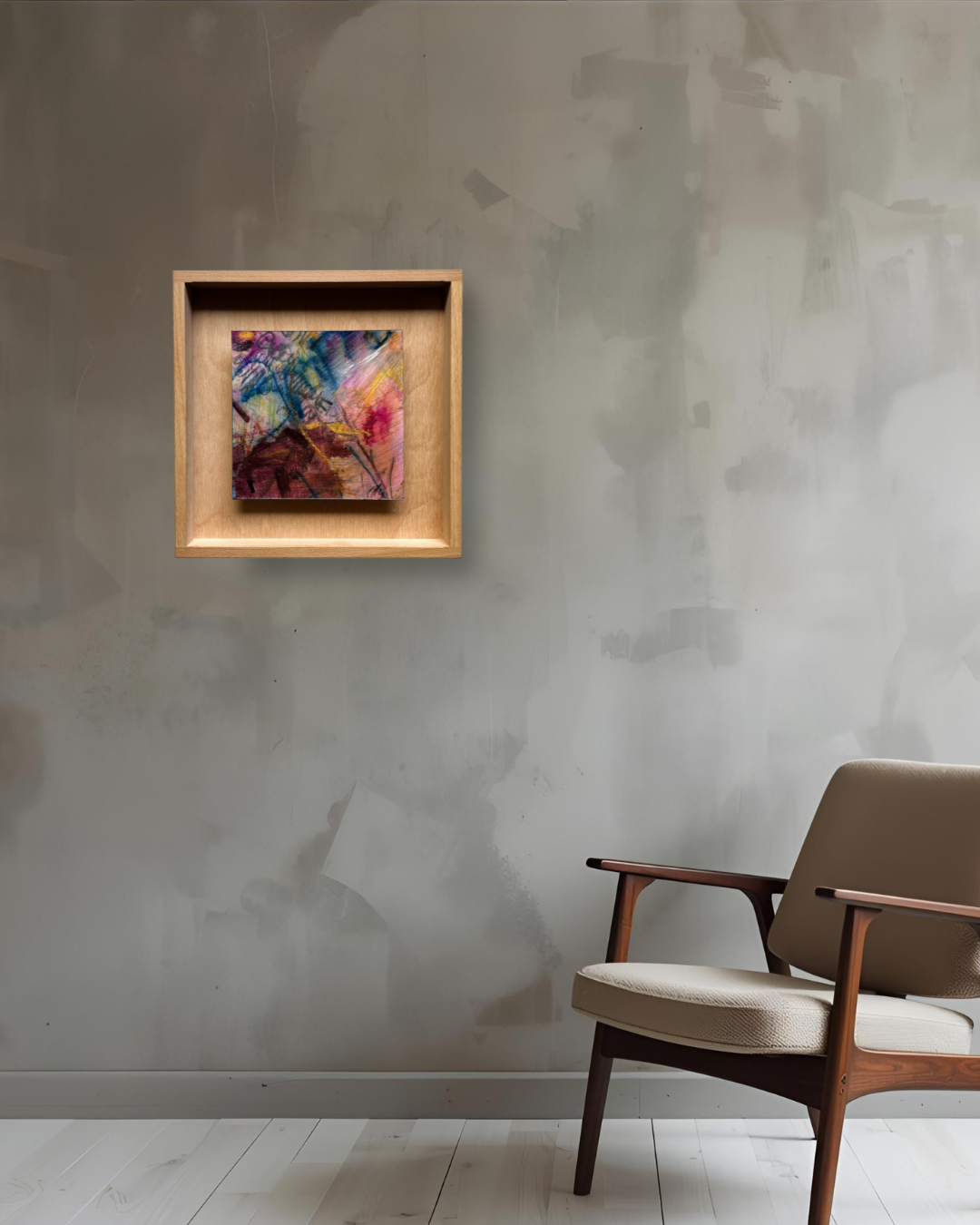 "Traces of Becoming" – mixed media original (framed)