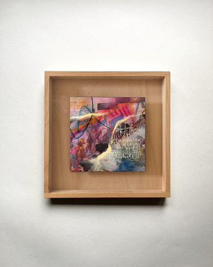 "The Year Unwritten" – mixed media original (framed)