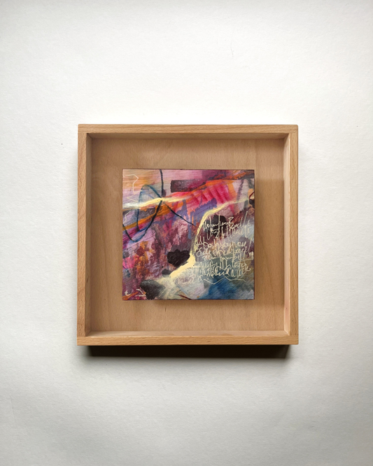 "The Year Unwritten" – mixed media original (framed)