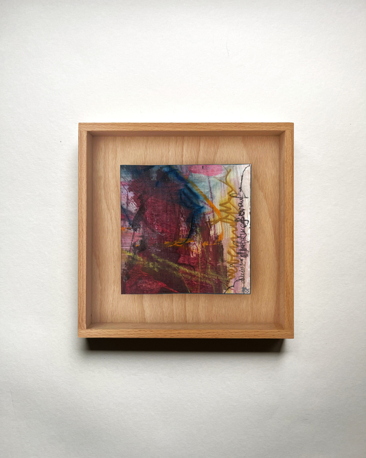 "Carried by Stillness" – mixed media original (framed)