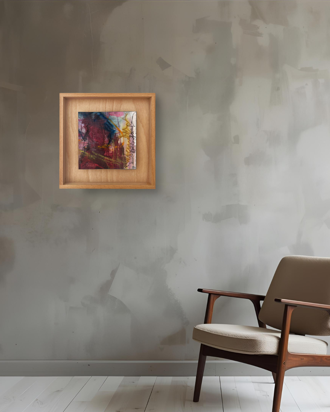 "Carried by Stillness" – mixed media original (framed)