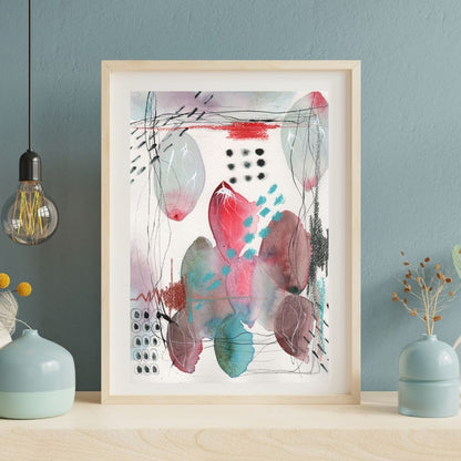 "Hearts" – Mixed-Media-Original