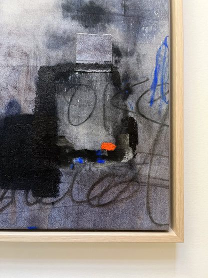 "Between The Noise I Listened" – Mixed-Media-Original inkl. Rahmen