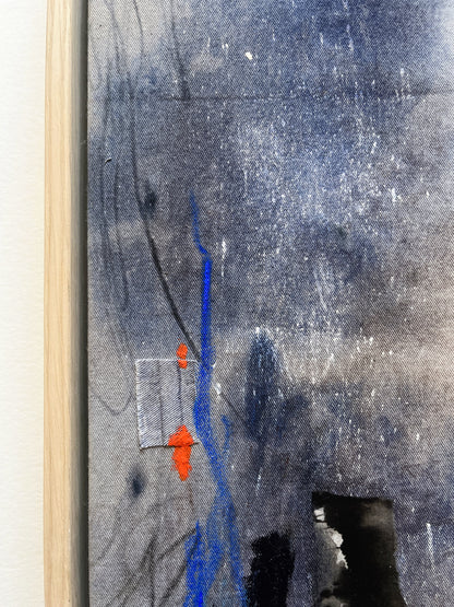 "Between The Noise I Listened" – Mixed-Media-Original inkl. Rahmen