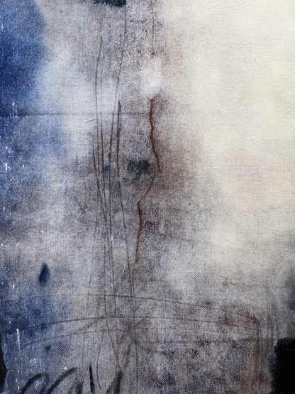 "Between The Noise I Listened" – Mixed-Media-Original inkl. Rahmen