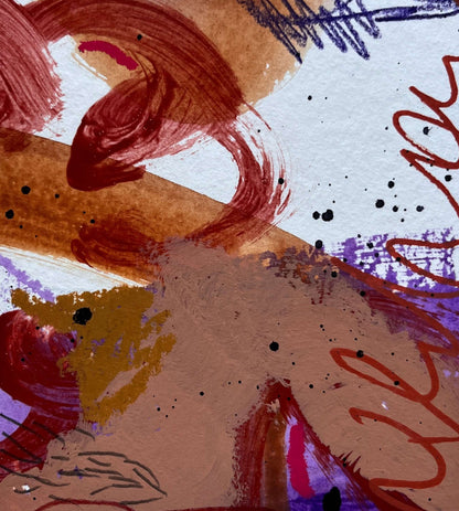 "Falling Out V" – Mixed media original 