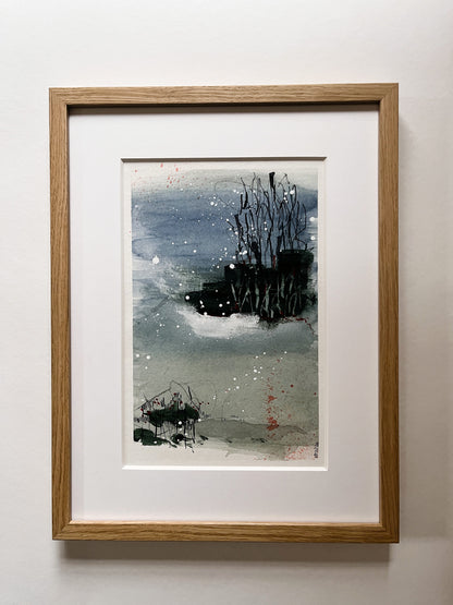 "I'm Just Getting Started" – Mixed-Media-Original inkl. Rahmen