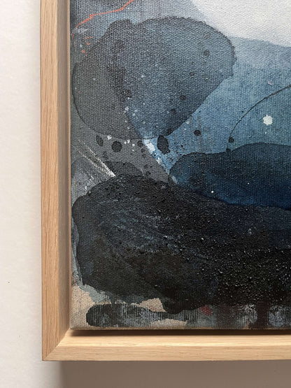 "Winter Bubble" – Mixed-Media-Original inkl. Rahmen