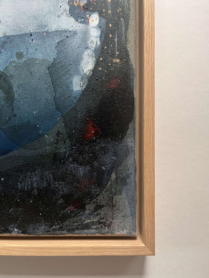 "Winter Bubble" – Mixed-Media-Original inkl. Rahmen