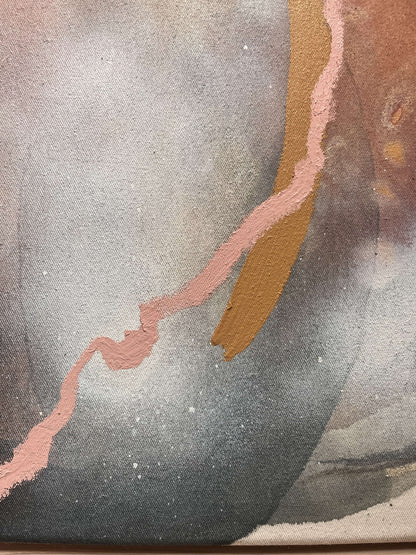 "Through The Veil" – Mixed-Media-Original inkl. Rahmen