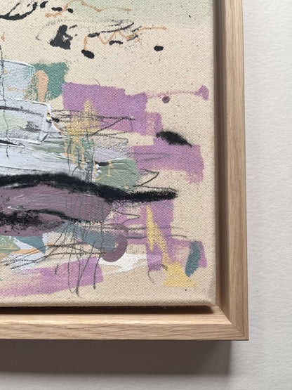 "Waves Unwritten" – mixed media original (framed)