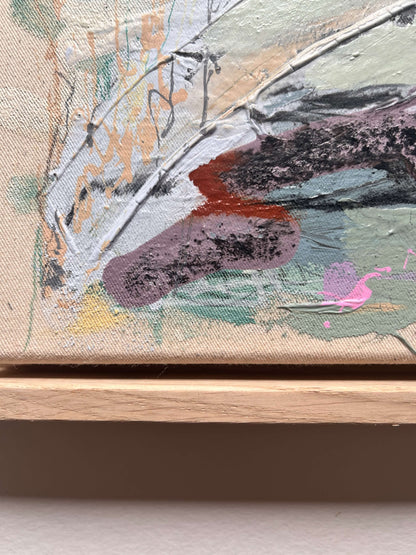 "Waves Unwritten" – mixed media original (framed)