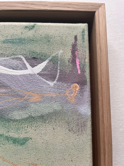 "Waves Unwritten" – mixed media original (framed)