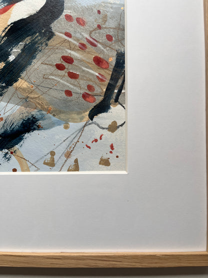 "Ripples In Time" – Mixed-Media-Original inkl. Rahmen