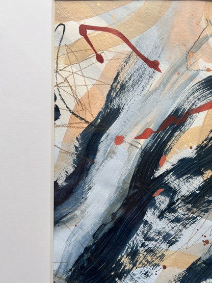 "Ripples In Time" – Mixed-Media-Original inkl. Rahmen