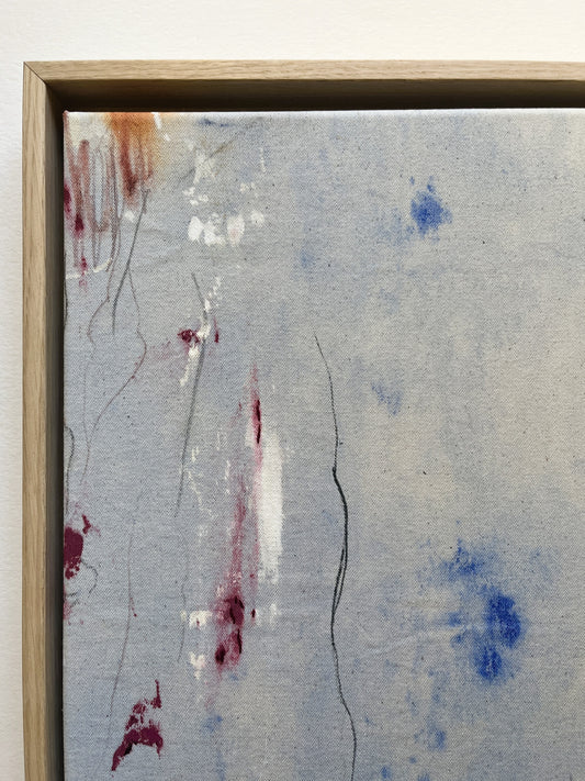 "I Turned Off The Feed To Feel Again" – Mixed-Media-Original inkl. Rahmen