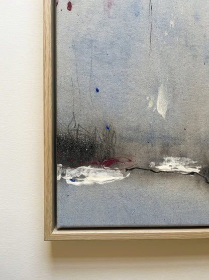 "I Turned Off The Feed To Feel Again" – Mixed-Media-Original inkl. Rahmen