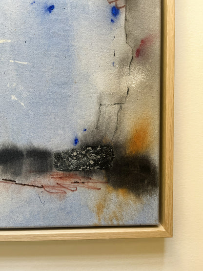 "I Turned Off The Feed To Feel Again" – Mixed-Media-Original inkl. Rahmen