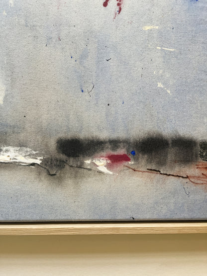 "I Turned Off The Feed To Feel Again" – Mixed-Media-Original inkl. Rahmen