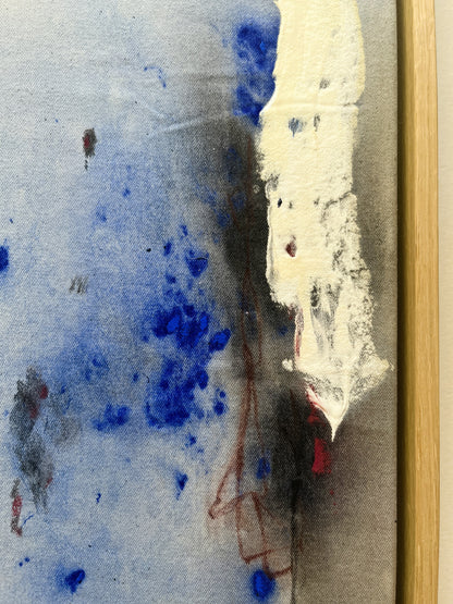 "I Turned Off The Feed To Feel Again" – Mixed-Media-Original inkl. Rahmen