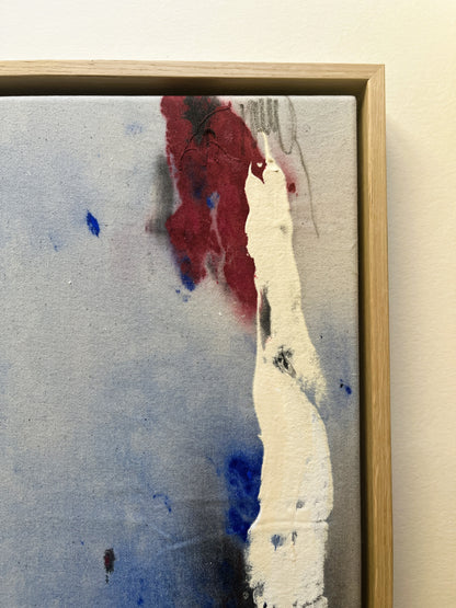 "I Turned Off The Feed To Feel Again" – Mixed-Media-Original inkl. Rahmen