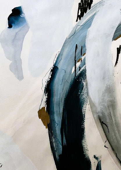 "Tidings" – mixed media original (framed)