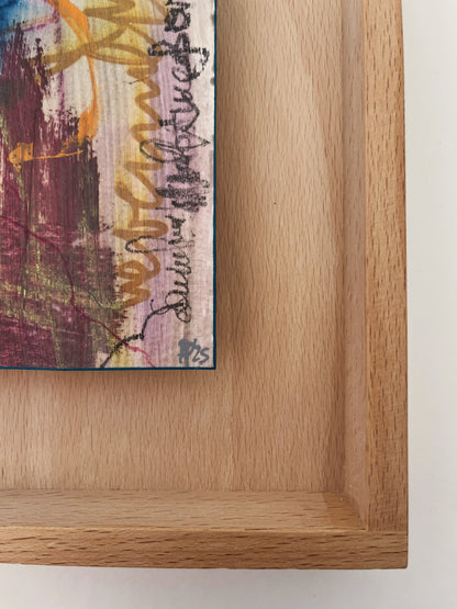 "Carried by Stillness" – mixed media original (framed)