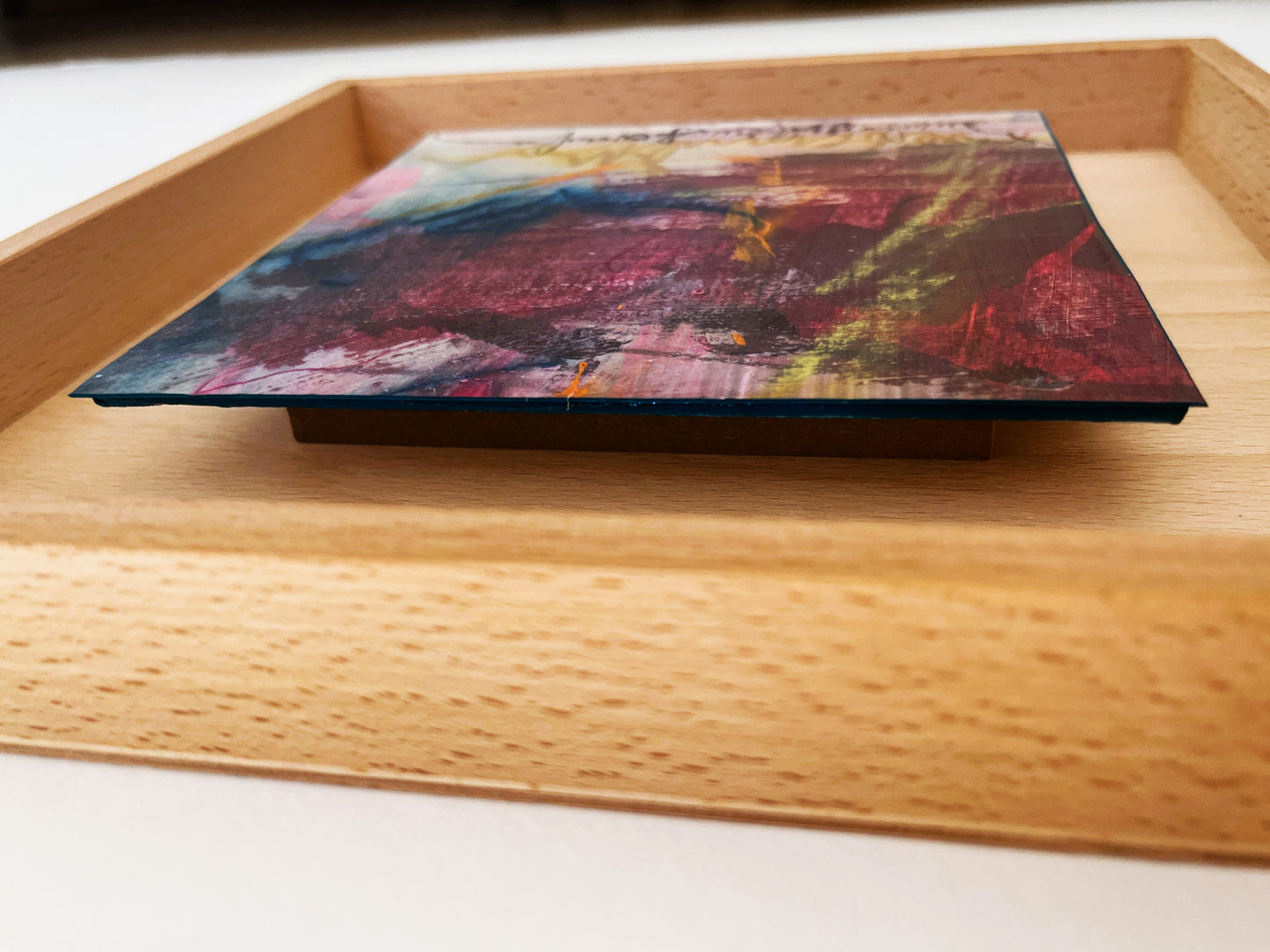 "Carried by Stillness" – mixed media original (framed)