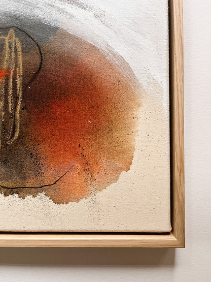 "Something's Cooking" – Mixed-Media-Original inkl. Rahmen