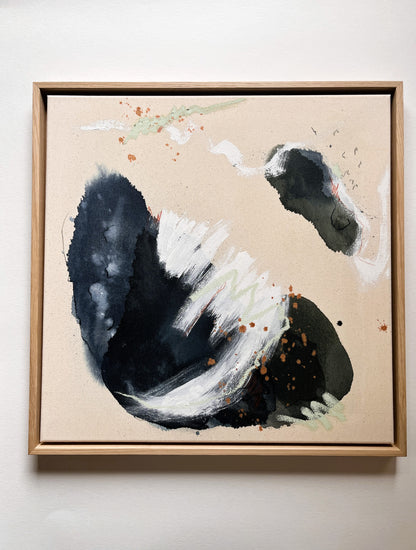 "Hold Me Close" – mixed media original (framed)