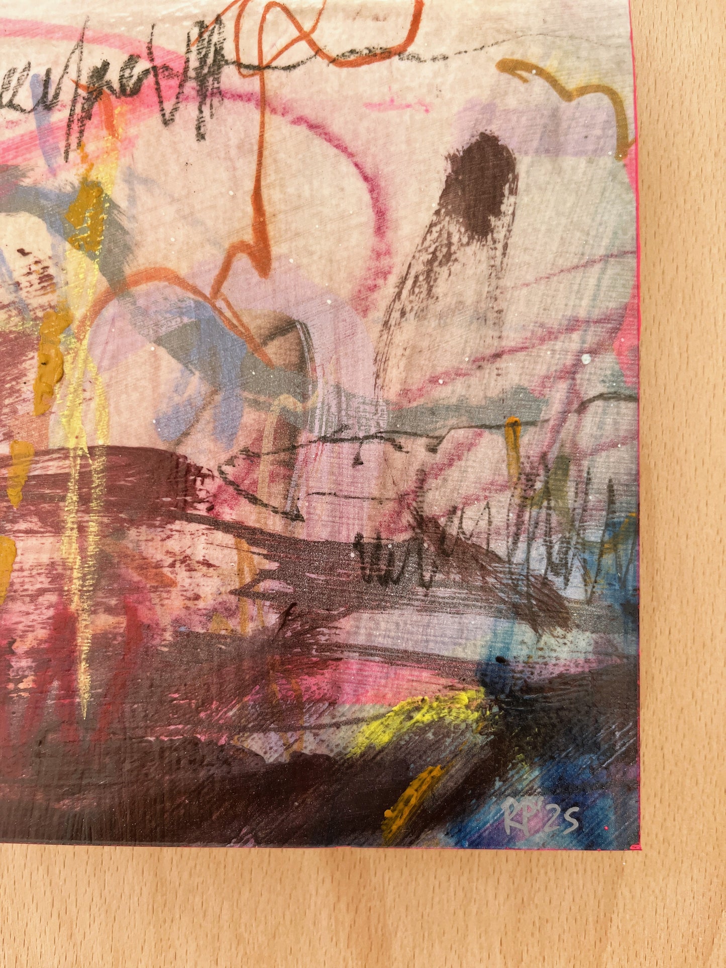 "Things I Didn’t Say" – mixed media original (framed)