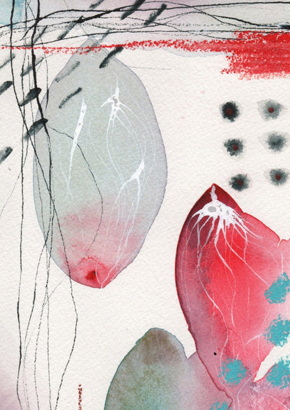 "Hearts" – Mixed-Media-Original